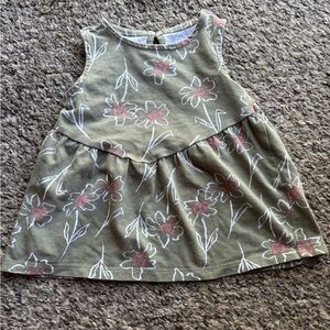 *5 for $10* Carter's Olive and Pink Floral Tank Top